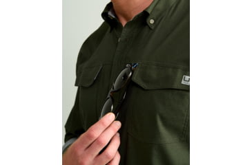 Image of HUK Performance Fishing Hawser Heather Flannel - Mens, Cyprs Lnd Hthr, Extra Large, H1500208-378-XL