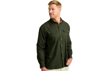 Image of HUK Performance Fishing Hawser Heather Flannel - Mens, Cyprs Lnd Hthr, Extra Large, H1500208-378-XL