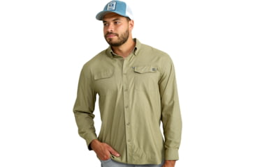 Image of HUK Performance Fishing Hawser Heather Flannel - Mens, Overland Hthr, 3XL, H1500208-368-XXXL