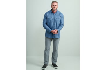 Image of HUK Performance Fishing Hawser Heather Flannel - Mens, Quiet Hrbr Hthr, 3XL, H1500208-509-XXXL