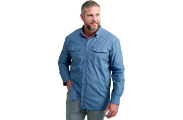 Image of HUK Performance Fishing Hawser Heather Flannel - Mens, Quiet Hrbr Hthr, 3XL, H1500208-509-XXXL