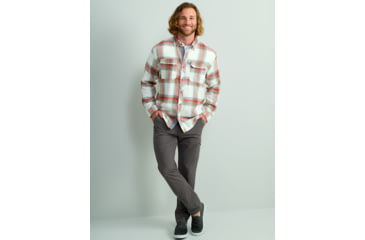 Image of HUK Performance Fishing Hawser Plaid Flannel - Mens, Khaki, Large, H1500209-250-L