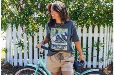 Image of HUK Performance Fishing Huk Island T-Shirt - Womens, Short Sleeve, Volcanic Ash, Medium, H6100104-013-M