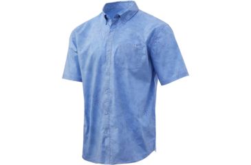 Image of HUK Performance Fishing Huk Kona Woven Short Sleeve Button Up - Mens, Carolina Blue, Extra Large, H1500077-420-XL