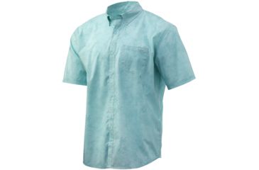 Image of HUK Performance Fishing Huk Kona Woven Short Sleeve Button Up - Mens, Seafoam, Large, H1500077-350-L