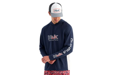 Image of HUK Performance Fishing Pursuit Americana Fill Hoodie - Mens