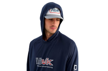 Image of HUK Performance Fishing Pursuit Americana Fill Hoodie - Mens