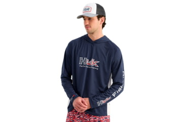 Image of HUK Performance Fishing Pursuit Americana Fill Hoodie - Mens