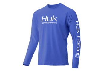 Image of HUK Performance Fishing Huk Pursuit Vented Long Sleeve - Mens, Deep Cobalt, 2XL, H1200150-434-XXL