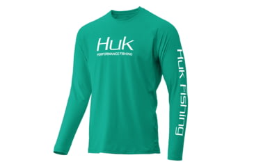 Image of HUK Performance Fishing Huk Pursuit Vented Long Sleeve - Mens, Emerald, Medium, H1200150-312-M