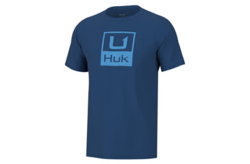 Image of HUK Performance Fishing Huk Stacked Logo Tee - Men's, Set Sail, L, H1000427-489-L