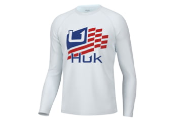 Image of HUK Performance Fishing Huk Stripes Pursuit - Mens, White, L, H1200617-100-L