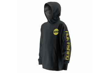 Image of HUK Performance Fishing HUK Youth Hoodie, Black/SubPhantis Night Vision, Large, H7130002-001-YL