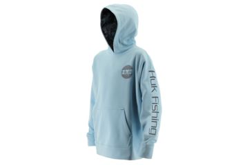Image of HUK Performance Fishing HUK Youth Hoodie, Ice Blue/SubPhantis Glacier, Large, H7130002-450-YL