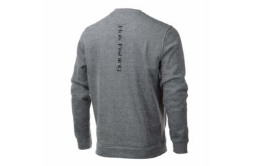 Image of HUK Performance Fishing Hull Crew Fleece Tops, Pullover - Mens, Dark Grey Heather, 2XL, H1300031-025-XXL