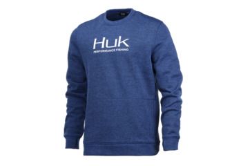 Image of HUK Performance Fishing Hull Crew Fleece Tops, Pullover - Mens, Royal, 2XL, H1300031-400-XXL