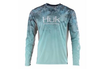 Image of HUK Performance Fishing Icon Camo 1/4 Zip Tops - Men's, Glacier, 2XL, H1200147-095-XXL