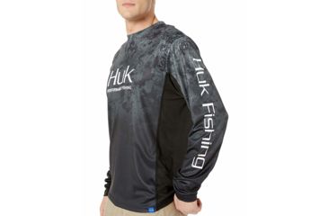 Image of HUK Performance Fishing Icon Camo 1/4 Zip Tops - Men's, Night Vision, Medium, H1200147-075-M