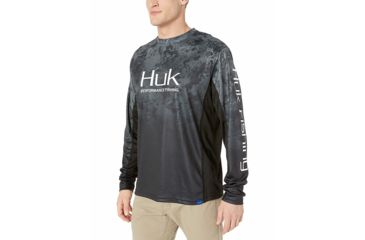 Image of HUK Performance Fishing Icon Camo 1/4 Zip Tops - Men's, Night Vision, Medium, H1200147-075-M