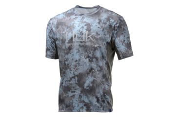 Image of HUK Performance Fishing Icon Camo SS Tops, Short Sleeve - Mens, Glacier, Large, H1200149-095-L