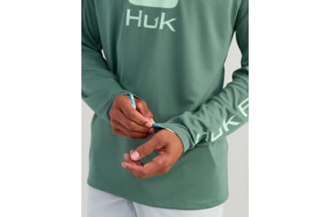 Image of HUK Performance Fishing Icon LS Crew Shirt - Mens, North Atlantic, Small, H1200573-365-S