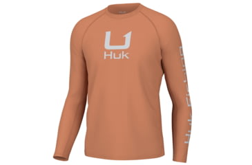 Image of HUK Performance Fishing Icon LS Crew Shirt - Mens, Sunburn, XL, H1200573-216-XL
