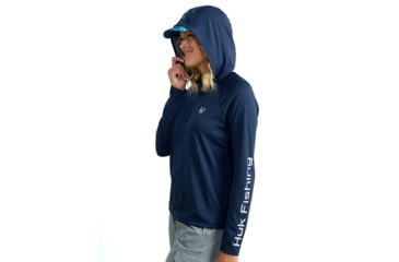 Image of HUK Performance Fishing Icon LS Hoodie - Womens, Naval Academy, 2XL, H6120170-413-XXL