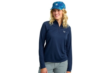 Image of HUK Performance Fishing Icon LS Hoodie - Womens, Naval Academy, 2XL, H6120170-413-XXL