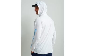 Image of HUK Performance Fishing Icon Performance Hoodie - Mens, White, 2XL, H1200574-100-XXL