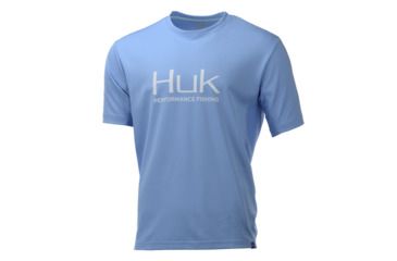 Image of HUK Performance Fishing Icon SS Tops, Short Sleeve - Mens, Carolina Blue, Medium, H1200137-420-M