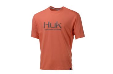 Image of HUK Performance Fishing Icon SS Tops, Short Sleeve - Mens, Coral, 2XL, H1200137-630-XXL
