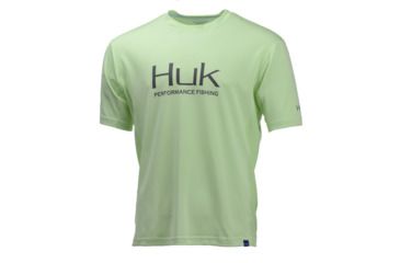 Image of HUK Performance Fishing Icon SS Tops, Short Sleeve - Mens, Key Lime, Large, H1200137-336-L