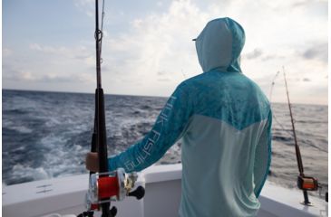 Image of HUK Performance Fishing Icon X Camo Hoodie - Mens, Boca Grande, Large, H1200153-446-L