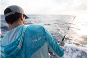 Image of HUK Performance Fishing Icon X Camo Hoodie - Mens, Boca Grande, Large, H1200153-446-L