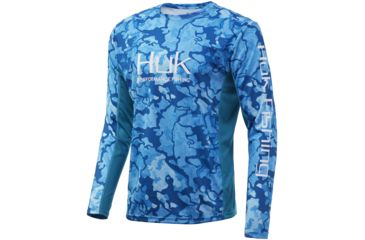 Image of HUK Performance Fishing Icon X Camo Long Sleeve Tee - Mens, North Drop, Large, H1200143-431-L
