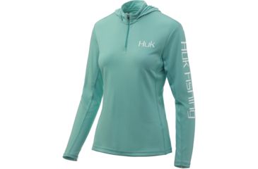 Image of HUK Performance Fishing Icon X Hoodie - Womens, Bright Teal, Medium, H6120019-442-M