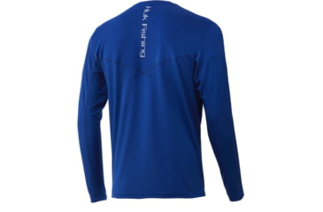 Image of HUK Performance Fishing Icon X Long Sleeve - Mens, Huk Blue, Extra Large, H1200138-457-XL
