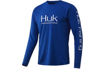 Image of HUK Performance Fishing Icon X Long Sleeve - Mens, Huk Blue, Extra Large, H1200138-457-XL