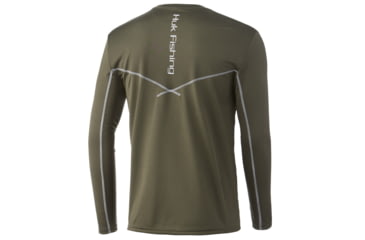 Image of HUK Performance Fishing Icon X Long Sleeve Tees - Mens, Kalamata Olive, Large, H1200138-344-L