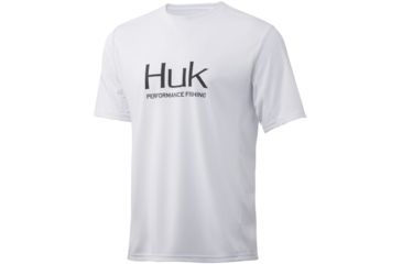 Image of HUK Performance Fishing Icon X Short Sleeve Tee - Mens, White, Small, H1200267-100-S