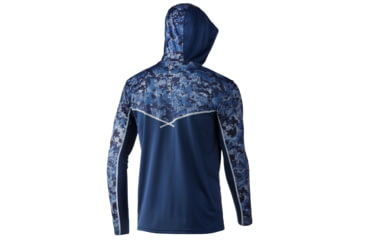 Image of HUK Performance Fishing Icon X Tide Change Hoodie - Mens, Atlantic, Medium, H1200390-997-M