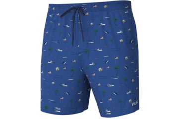 Image of HUK Performance Fishing KC Fish Beach Freedom Pursuit Volley Short - Mens, Set Sail, 2XL, H2000214-489-XXL