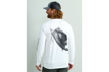 Image of HUK Performance Fishing KC Icon Graphic Long Shirt - Mens, White, Small, H1200629-100-S