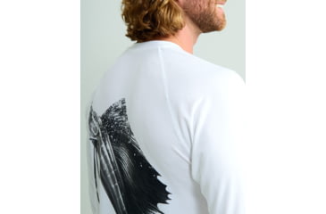 Image of HUK Performance Fishing KC Icon Graphic Long Shirt - Mens, White, Small, H1200629-100-S