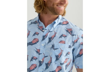 Image of HUK Performance Fishing KC Kona Button-Down Shirt - Mens, Windsurfer, Large, H1500192-454-L