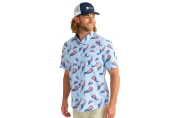 Image of HUK Performance Fishing KC Kona Button-Down Shirt - Mens, Windsurfer, Large, H1500192-454-L