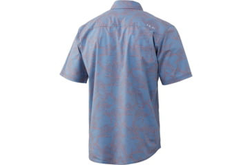 Image of HUK Performance Fishing Kona Woven Short Sleeve - Mens, Milky Blue, Extra Large, H1500077-421-XL