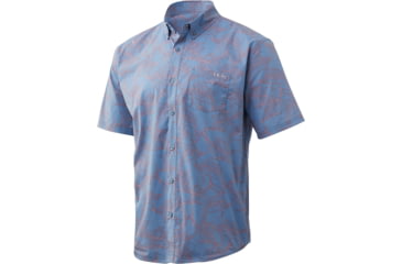Image of HUK Performance Fishing Kona Woven Short Sleeve - Mens, Milky Blue, Extra Large, H1500077-421-XL