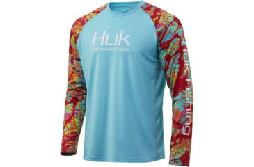 Image of HUK Performance Fishing Kryptek Double Header Long Sleeve T-Shirt - Mens, Kryptek Obskura Loki, Small, H1200248-964-S