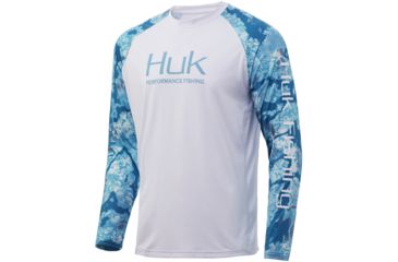 Image of HUK Performance Fishing Kryptek Double Header Long Sleeve T-Shirt - Mens, Kryptek Obskura Shallows, Medium, H1200248-966-M